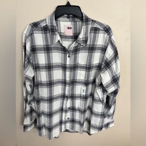 Kohl's SO Monochrome Plaid women’s Shirt